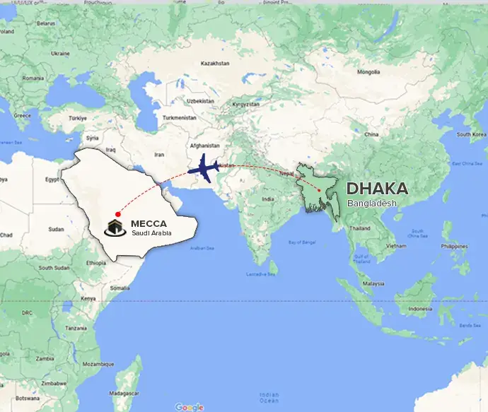 Hajj and Umrah travel support across Bangladesh by Flight Rose